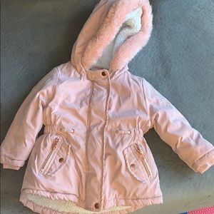 Pink Winter Parka Girl Coat